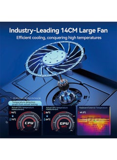 llano llano V12 Notebook Press - air Cooling Fan with Adjustable Wind Speed - Classic Version without Lights (Computer Stand)  - Image 2