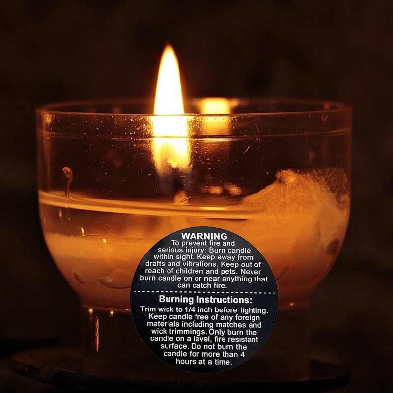 MYYZMY 1000pcs Candle Warning Labels, 1.5in Black Round Labels for Candle Jars & Containers - Image 4