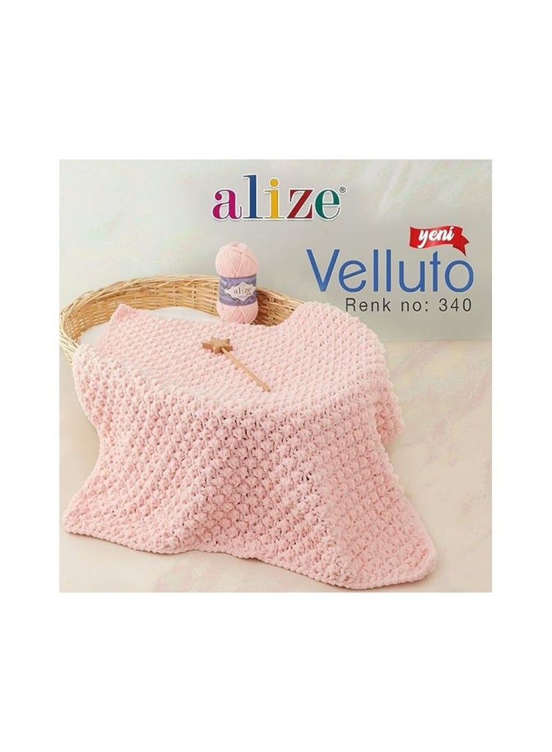 خيوط اليزا قطيفه غزل من صوف الاطفال التركي فيلوتو من الشانيل الناعم من اليز، ضخمة للغاية، مخصصة للحياكة اليدوية وللكروشيه، كرة مقاس XXL لاميجورومي، وزن 100 جرام، مجموعة من 5 قطع (كحلي، 360) - Image 3