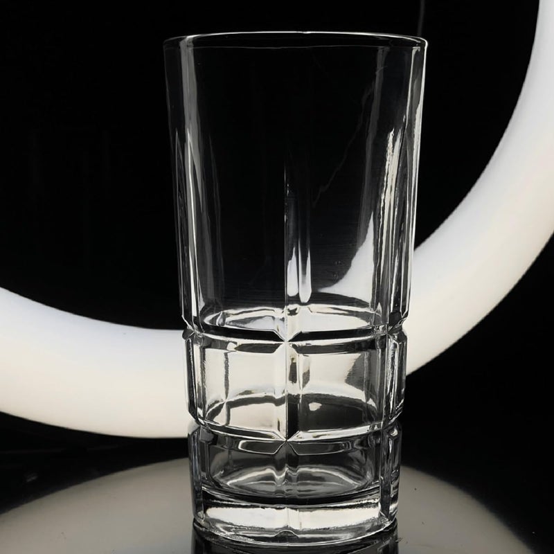 IndusBay® 6 Pieces 280 ML Juice Beer Glass Drinking Whisky Glass Mug Bar Tumbler Glasses for Scotch, Bourbon, Liquor and Cocktail Drinks, Clear - Image 4