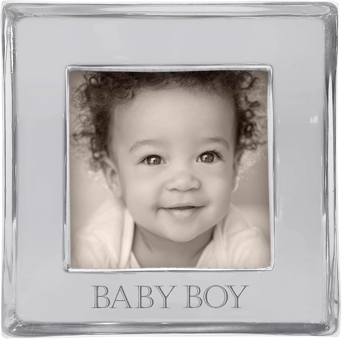BABY BOY SIGNATURE 4X4 FRAME SILVER
