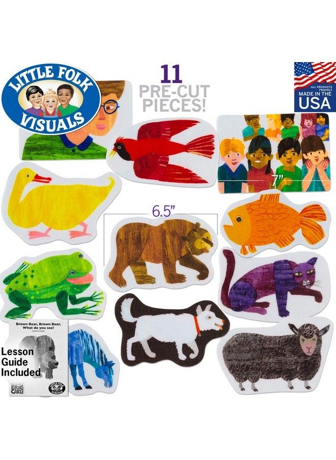 Little Folk Visuals Brown Bear Brown Bear What Do You See? Precut Flannel/Felt Board Figures 11 Pieces Set  - Image 3