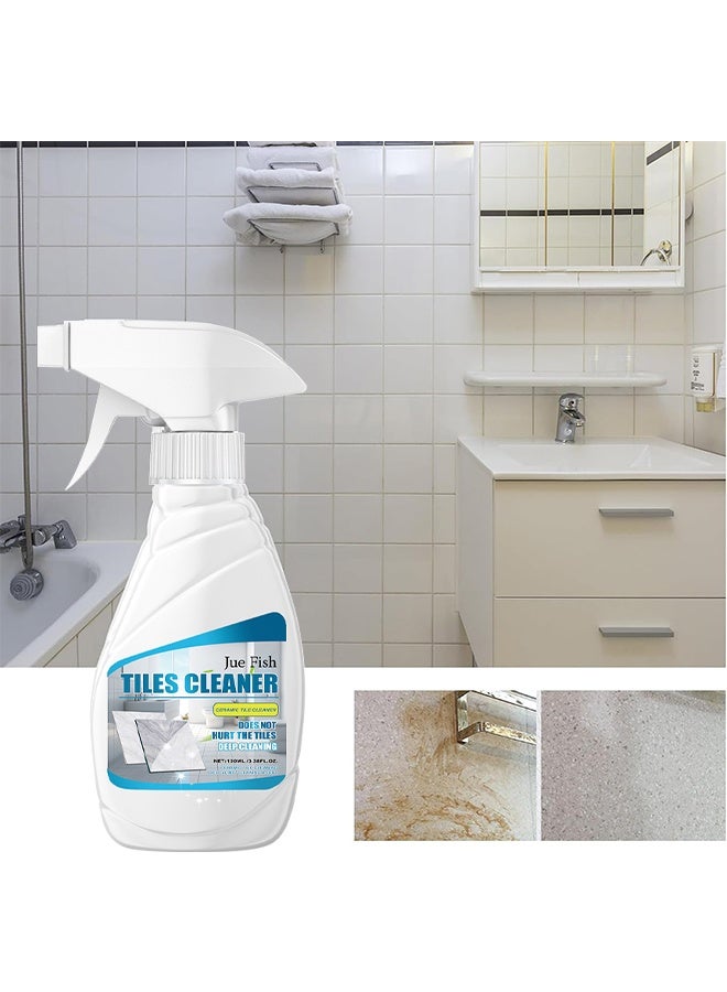 JUE FISH Tiles Cleaner Spray, Ceramic Tile & Grout Cleaner, Floor Tile Descaling And Cleaning Artifact For Home, Kitchen, Bathroom, Floor Cleaner For Porcelain, Marble, Granite, Vinyl And More, Floor Tile Descaling And Cleaning Artifact, 100ml - Image 2