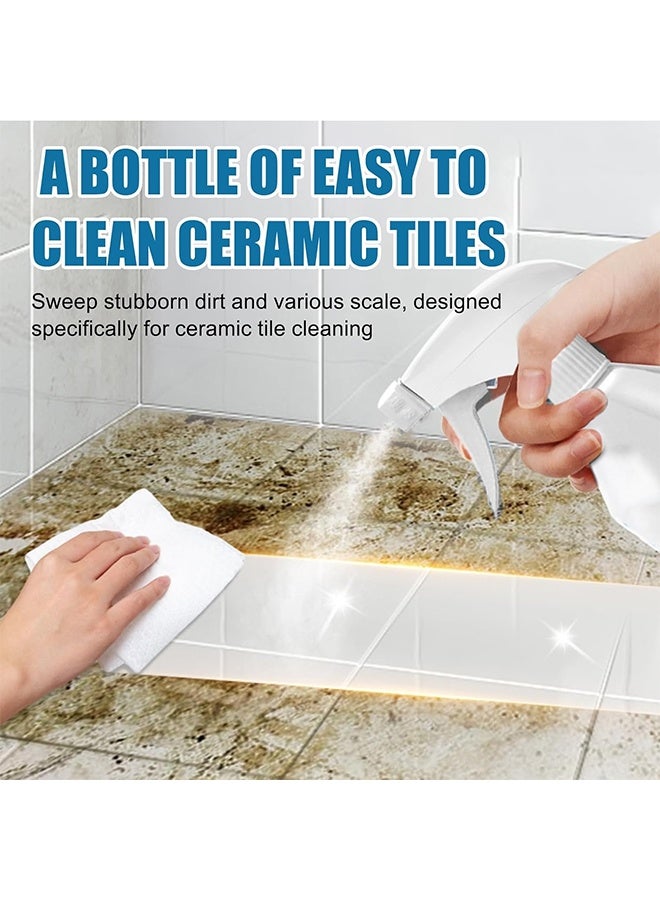 JUE FISH Tiles Cleaner Spray, Ceramic Tile & Grout Cleaner, Floor Tile Descaling And Cleaning Artifact For Home, Kitchen, Bathroom, Floor Cleaner For Porcelain, Marble, Granite, Vinyl And More, Floor Tile Descaling And Cleaning Artifact, 100ml - Image 5
