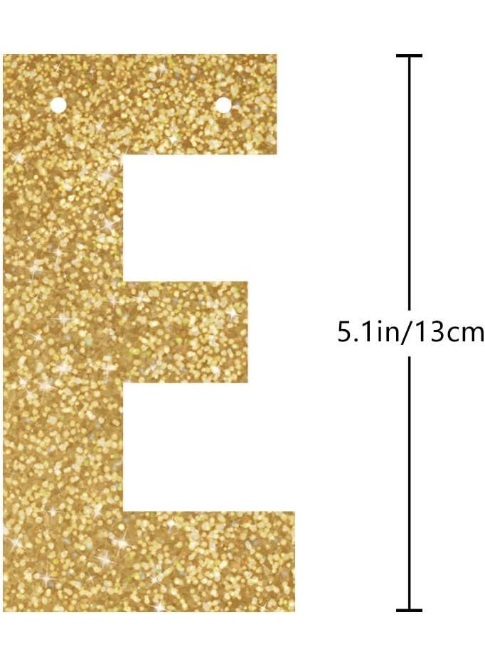 MAGJUCHE Gold Happy 7th Birthday Banner Glitter 7 Years Old Boy or Girl Party Decorations Supplies  - Image 4