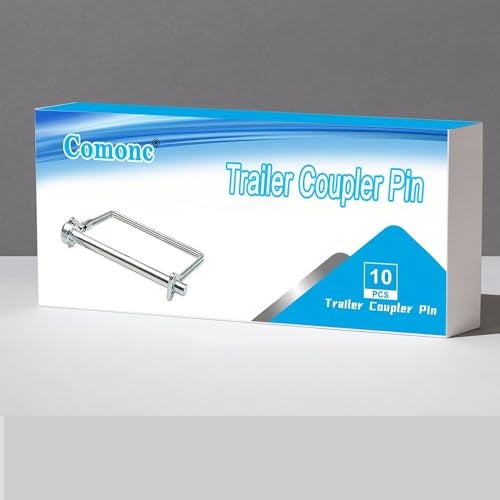 Comonc Square Pto Pin Shaft Locking Pin 1/4 pin Hitch pin Wire Lock Pin Safety Coupler Pin 1/4" x 2-3/4"for PTO,Farm,Lawn,Hitches,and Garden,10 PCS - Image 5
