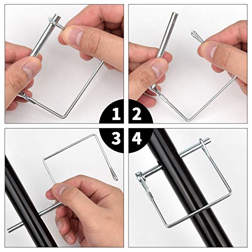 Comonc Square Pto Pin Shaft Locking Pin 1/4 pin Hitch pin Wire Lock Pin Safety Coupler Pin 1/4" x 2-3/4"for PTO,Farm,Lawn,Hitches,and Garden,10 PCS - Image 4