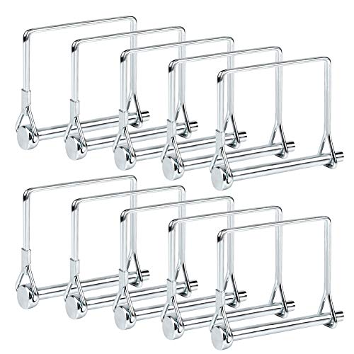 Comonc Square Pto Pin Shaft Locking Pin 1/4 pin Hitch pin Wire Lock Pin Safety Coupler Pin 1/4" x 2-3/4"for PTO,Farm,Lawn,Hitches,and Garden,10 PCS - Image 1