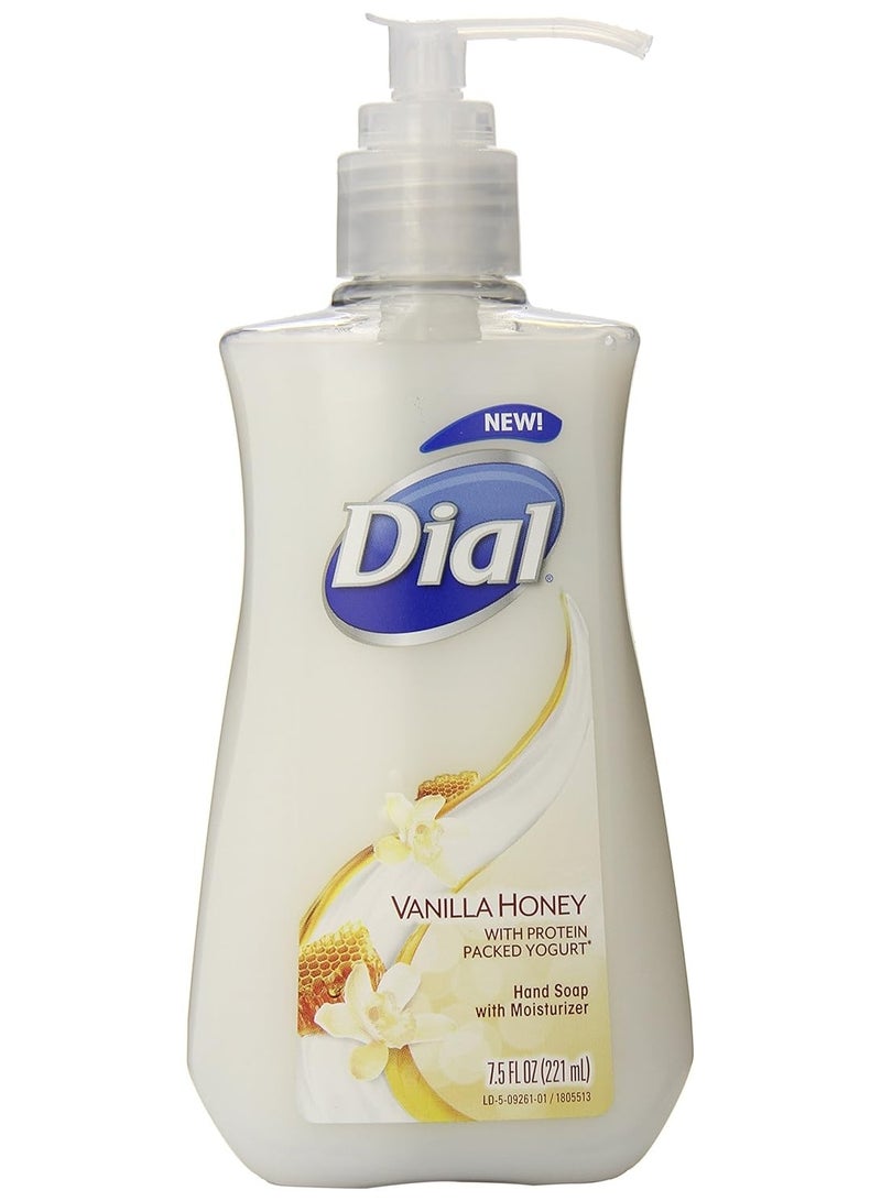 Dial Liquid Hand Soap, Vanilla Honey with Protein Packed Yogurt, 7.5 Fl Oz, Packaging may vary - Image 1