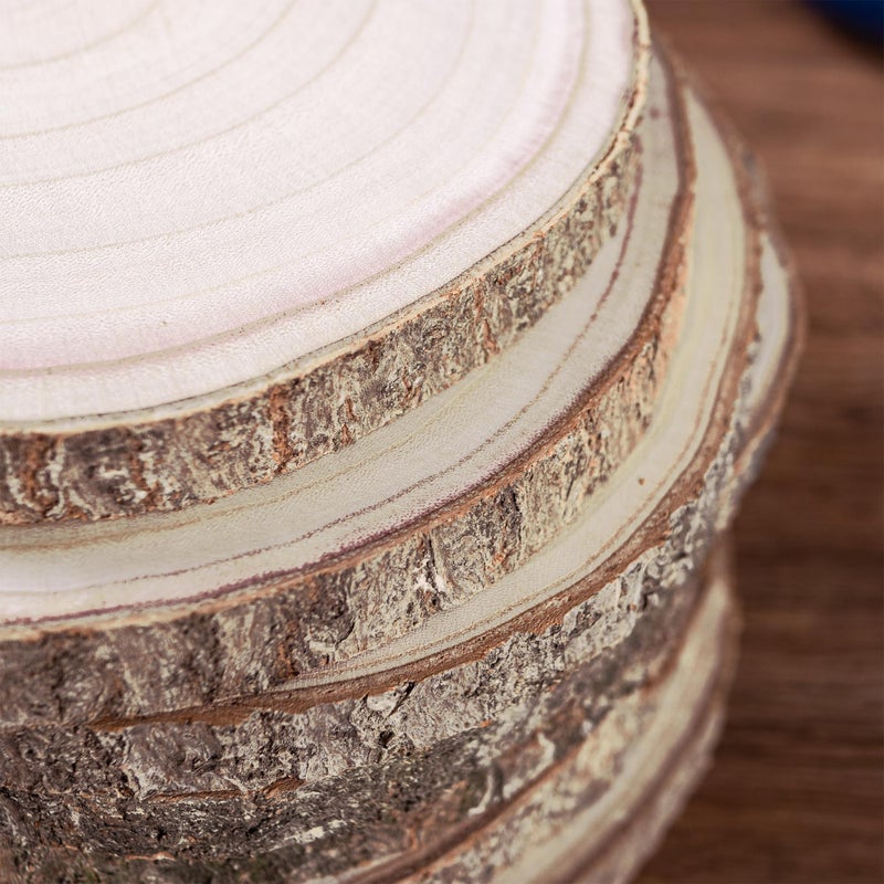 Ninekong 10 Pcs Natural Paulownia Wood Slices 8-9 Inches,Wood Slices for Centerpieces Table Decorations,Unfinished Rounds for Crafts, for Rustic Wedding Decoration Projects - Image 3