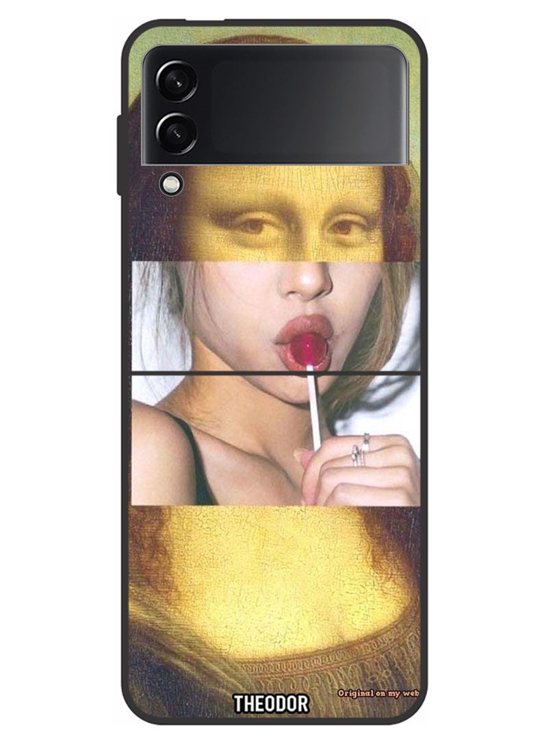Theodor Protective Case Cover For Samsung Galaxy Z FlIP 4 5G    Mona lisa lolipop - Image 1