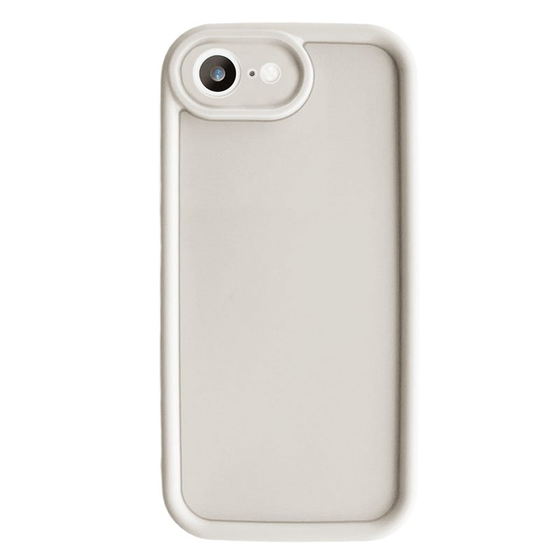 HuHa Protective Cover For iPhone SE 2022 / 2020 / 8 / 7 Fine Hole Shockproof Frame Frosted TPU Phone Case(Beige) - Image 1