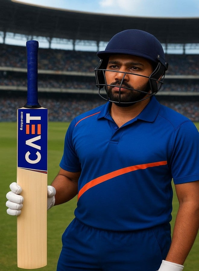 AEM® Himachal Willow Wooden Cricket Bat Free Cover for Kids Boys & Girls (Size 3 for 4-6 Year) - Image 4