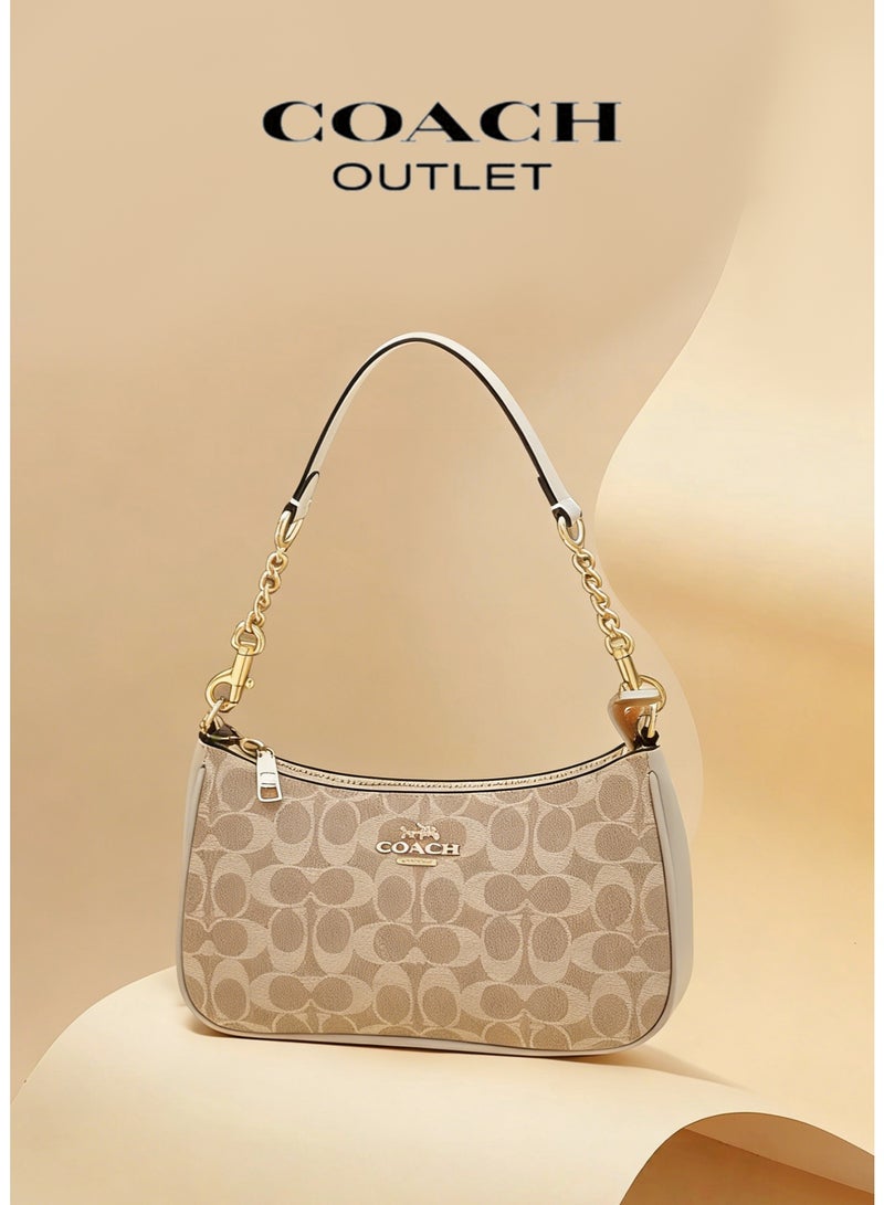 coachoutlet COACH Teri Shoulder Bag, Vintage Signature Print, Versatile Crossbody for Work & Date - Image 1