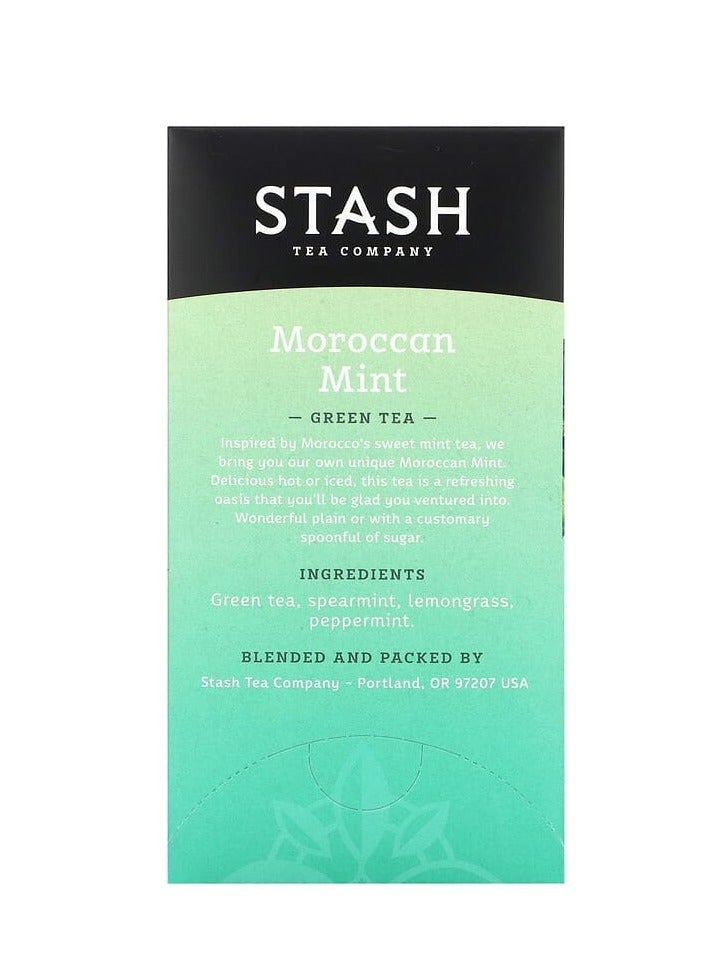 Stash Tea Green Tea Moroccan Mint 20 Tea Bags 0.9 oz (26 g) - Image 2
