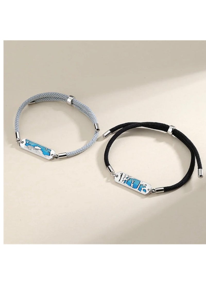 2Pcs Of Fabric & 925 Sterling Silver Bracelet For Lovers Couple - pzsku/ZF0340B2544C550BB3C32Z/45/_/1737267326/66d1d56b-bb2a-4a45-be6e-2e0cc38b86aa