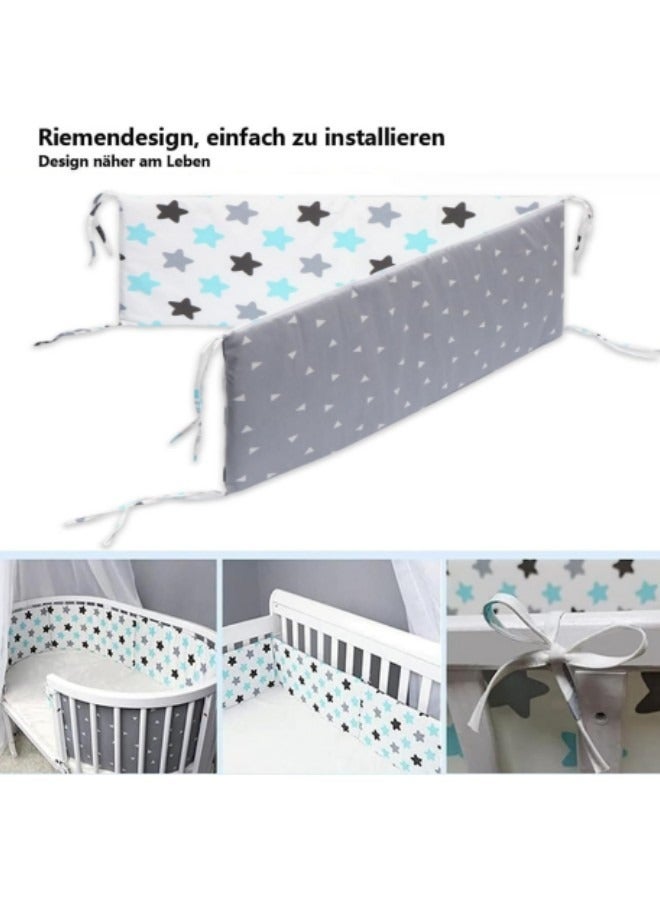 Baby Crib Bumper Infant Bed Soft Cotton Pad Cot Protector Newborn Room Nursery Bedding Decor 130*30cm  - Image 4
