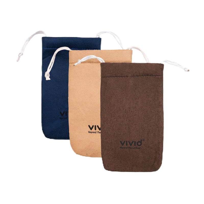 Vivid Unisex Adult Soft Microfiber Velvet Pouch for Sunglasses & Eyeglasses – Multipurpose Case for Spectacles, Earphones, Makeup & Accessories | Closure – Dori - Image 1