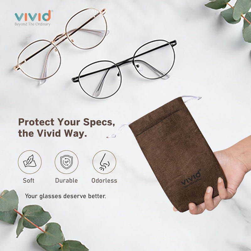Vivid Unisex Adult Soft Microfiber Velvet Pouch for Sunglasses & Eyeglasses – Multipurpose Case for Spectacles, Earphones, Makeup & Accessories | Closure – Dori - Image 5