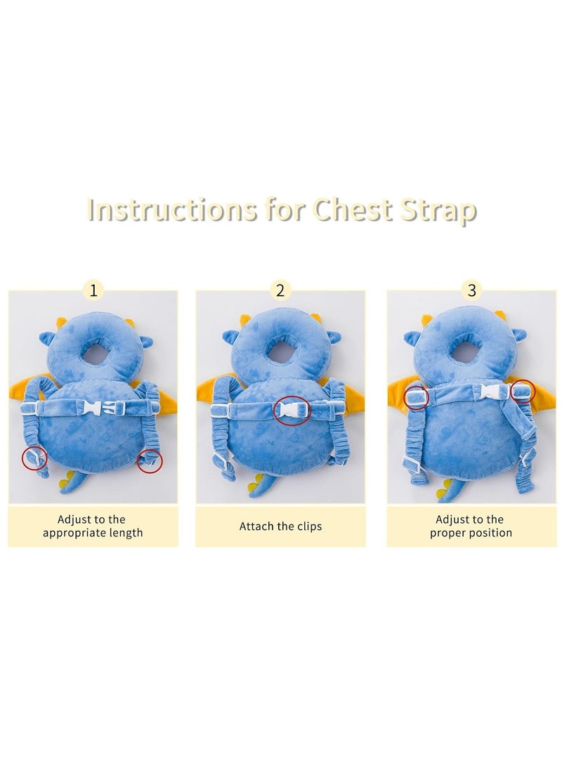 Baby Head Protector Backpack|Baby Backpack|Baby Backpack Head Protection Cushion|Baby Safety Products|Head Protection Backpack|Baby Head Cushion|Head Protector for Baby Walking (Dragon)  - Image 4