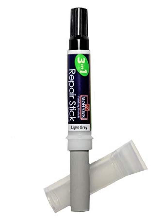 Mohawk Finishing Products Mohawk 3 in 1 Repair Stik Light Grey M319 3003B, All in One Solution for Wood and Furniture Scratches, Touch Up Marker Pen, Wood Filler Putty, Levelling Cap - Image 1
