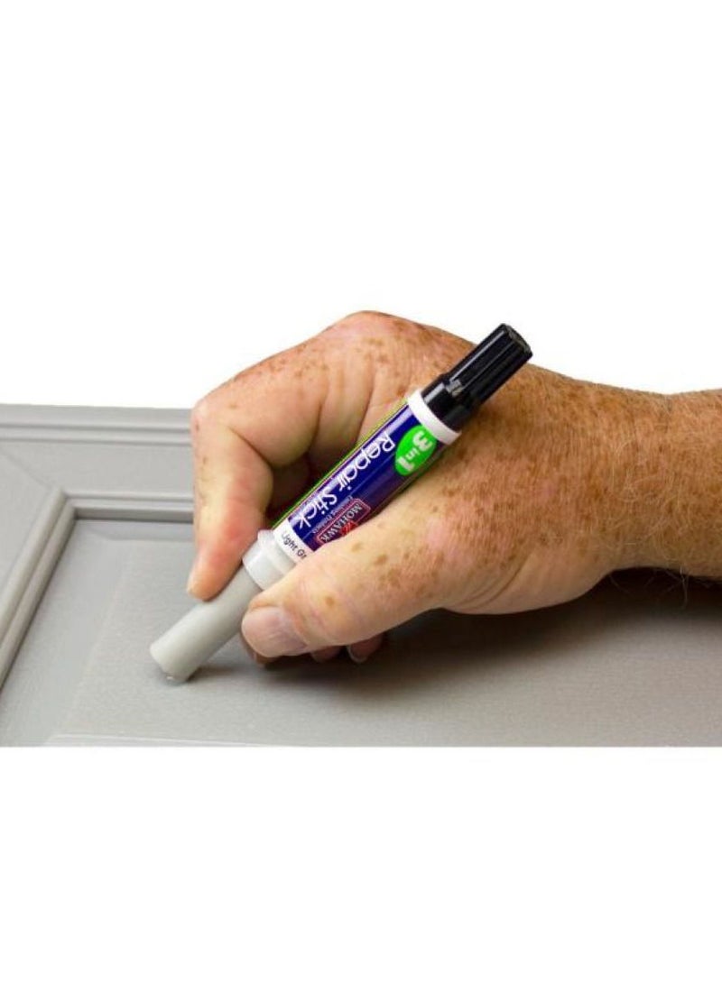 Mohawk Finishing Products Mohawk 3 in 1 Repair Stik Light Grey M319 3003B, All in One Solution for Wood and Furniture Scratches, Touch Up Marker Pen, Wood Filler Putty, Levelling Cap - Image 2
