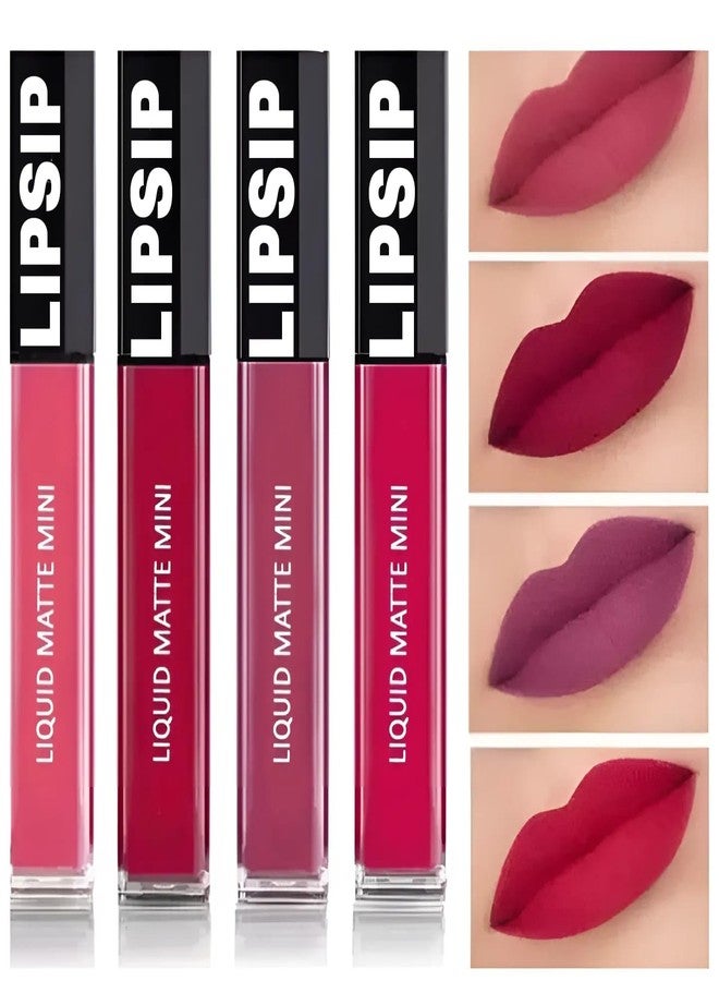 Glowhouse Kiss Proof Liquid Lipstick Gift Set of 4 x 2ml | Smudge & Transfer-Proof | Intense Moisturisation | Just Nude + Berry Nude + Mocha Madness + Cherry Pop | Lipsticks for Women | Lipstick Gift Set | Lipstick Combo Set OF 4 (MATTE, 2 ML X 4) - Image 5