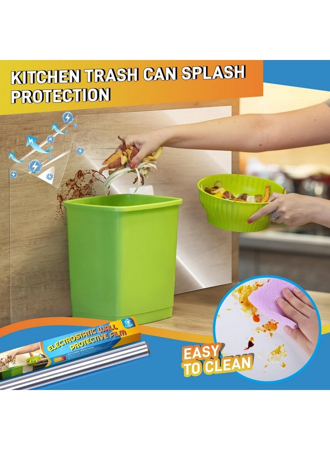 Loiion Clear Wall Protector, Electrostatic Wall Protective Film, Transparent Static Cling Plastic Stickers For Kitchen & Office From Bin, Chair Back, Furniture, Door, Dog, Cat 32.8 Ft - Image 4
