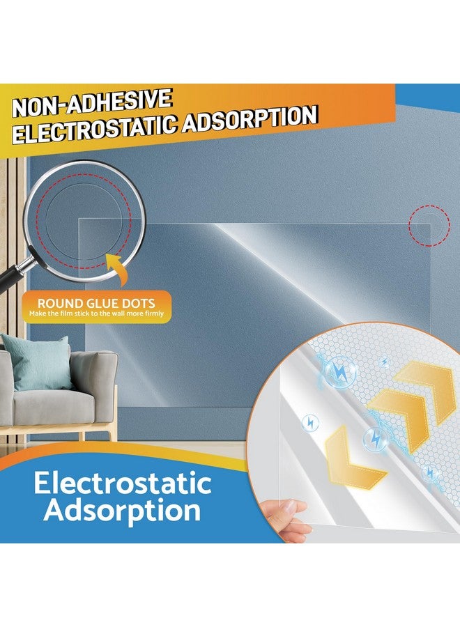 Loiion Clear Wall Protector, Electrostatic Wall Protective Film, Transparent Static Cling Plastic Stickers For Kitchen & Office From Bin, Chair Back, Furniture, Door, Dog, Cat 32.8 Ft - Image 2
