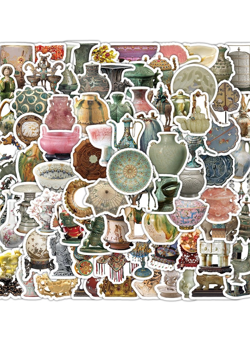 ملصقات عتيقة، ملصقات جمالية لزجاجات المياه وأجهزة الكمبيوتر المحمولة، ملصقات فينيل مضادة للماء للأطفال، سكرابوكينغ، الفتيات، المراهقات (عتيق)