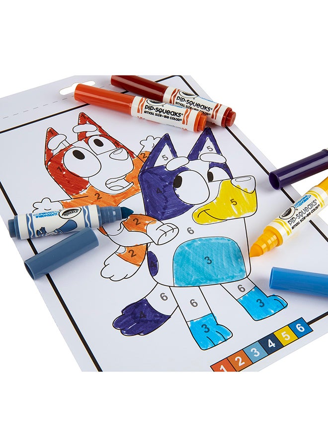 Crayola Colour by Numbers Bluey (Includes 16 Colouring Pages and 6 Mini-Markers) | Early Years Educational Colouring Fun | For Ages 3+ - Image 4
