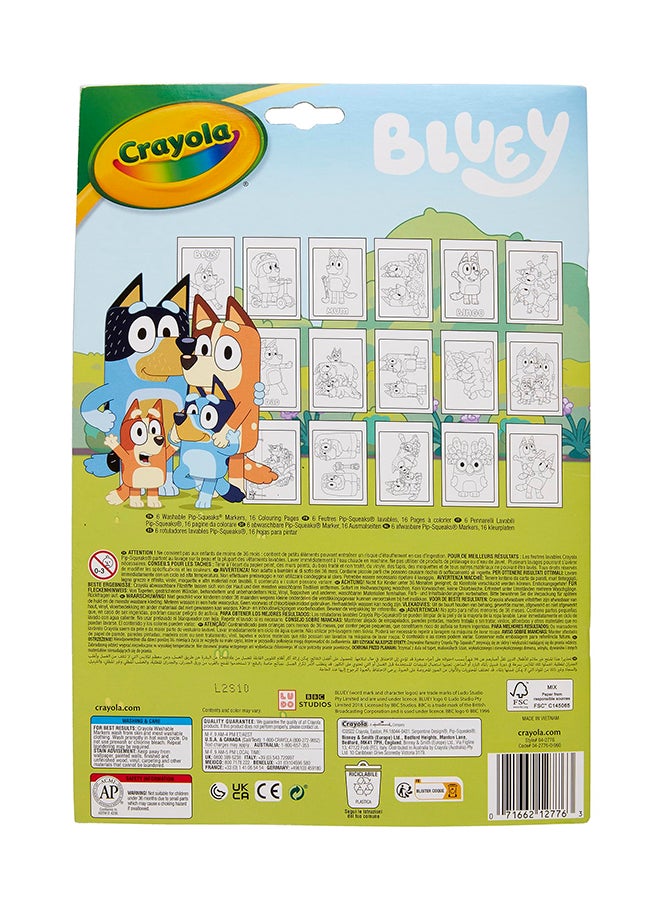 Crayola Colour by Numbers Bluey (Includes 16 Colouring Pages and 6 Mini-Markers) | Early Years Educational Colouring Fun | For Ages 3+ - Image 2