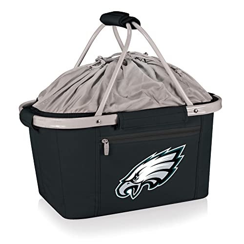 PICNIC TIME Black Philadelphia Eagles Metro Basket Collapsible Tote - Image 1