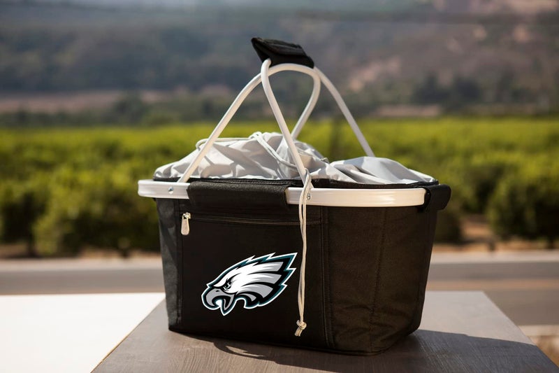PICNIC TIME Black Philadelphia Eagles Metro Basket Collapsible Tote - Image 2