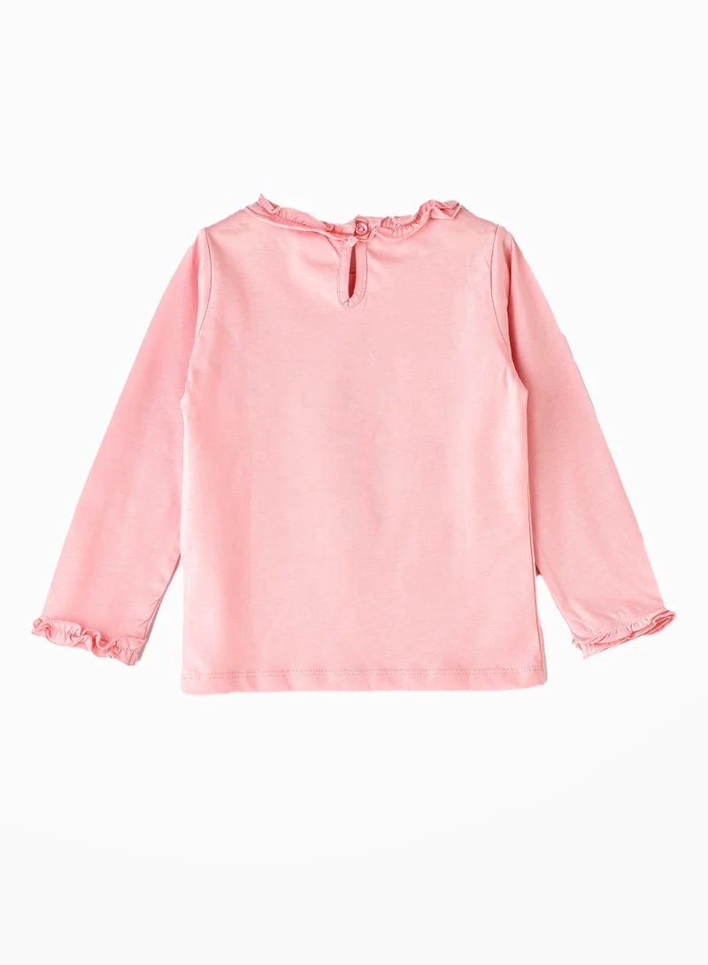 جيلين Girls' Butterfly Graphic Print Top