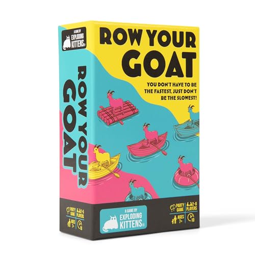 Exploding Kittens Presents Row Your Goat A Rapid Fire Tic Tac Toe Game 26 Players Ages 7 Family Game Party Game for Family Game Night - Image 1