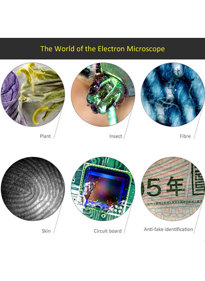 Generic - 1000x Magnification USB Digital Microscope Built-in 8 LED Camera Magnifier with Base Stand Holder Support for Windows XP/Vista/Win 7 8 10/Android Phones - Image 1