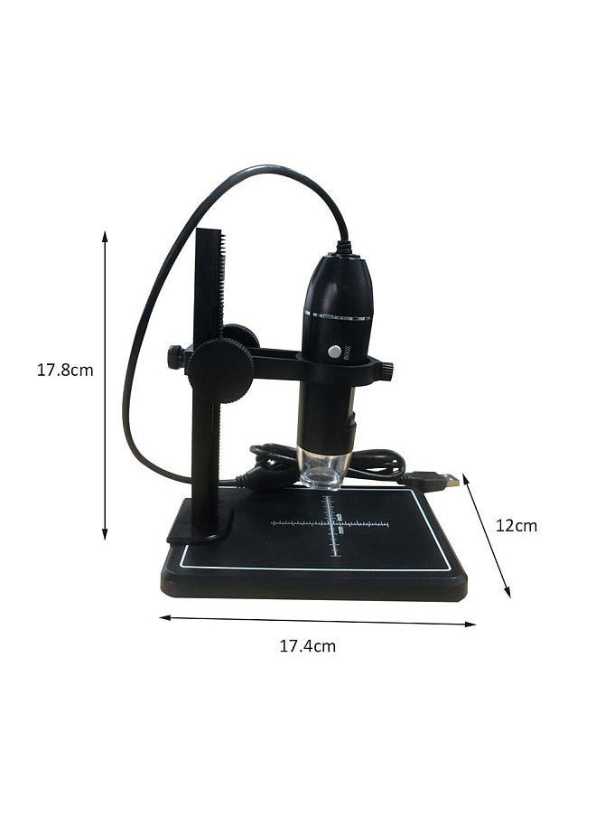 Generic - 1000x Magnification USB Digital Microscope Built-in 8 LED Camera Magnifier with Base Stand Holder Support for Windows XP/Vista/Win 7 8 10/Android Phones - Image 1