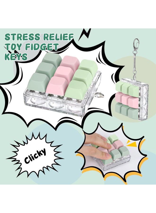Axlksia Keyboard Fidget Toy, Clicker Keychain, Button Gifts For Adults To Relieve Stress And Pass Time (Style A-E) - Image 5