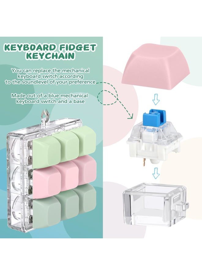 Axlksia Keyboard Fidget Toy, Clicker Keychain, Button Gifts For Adults To Relieve Stress And Pass Time (Style A-E) - Image 4