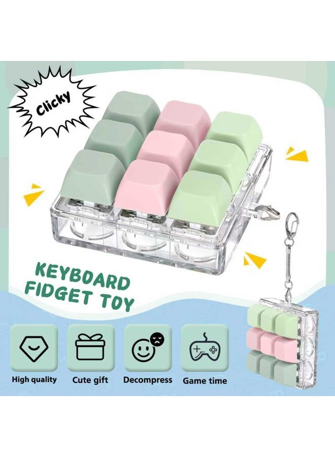 Axlksia Keyboard Fidget Toy, Clicker Keychain, Button Gifts For Adults To Relieve Stress And Pass Time (Style A-E) - Image 3