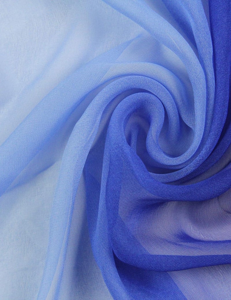 PANTONIGHT Long Chiffon Sheer Scarf Gradient Shaded Colors Lightweight Scarf For Womens - Image 3