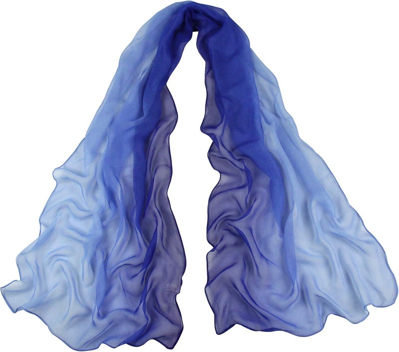 PANTONIGHT Long Chiffon Sheer Scarf Gradient Shaded Colors Lightweight Scarf For Womens - Image 1