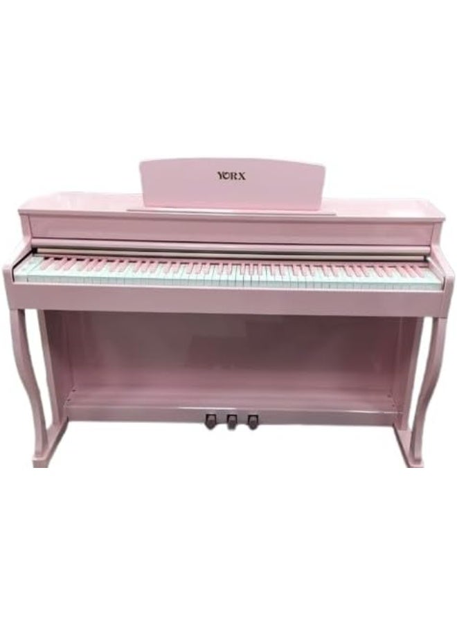 YORX K81 Pink Digital Piano with Matching Bench – Stylish Beginner Set - Image 3