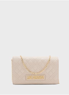 Love Moschino Chain Detailed Flap Over Clutche  - Image 1