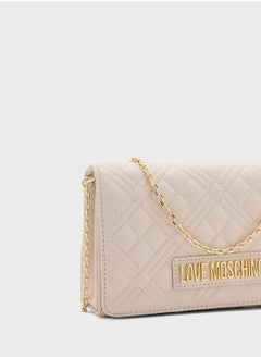 Love Moschino Chain Detailed Flap Over Clutche  - Image 3