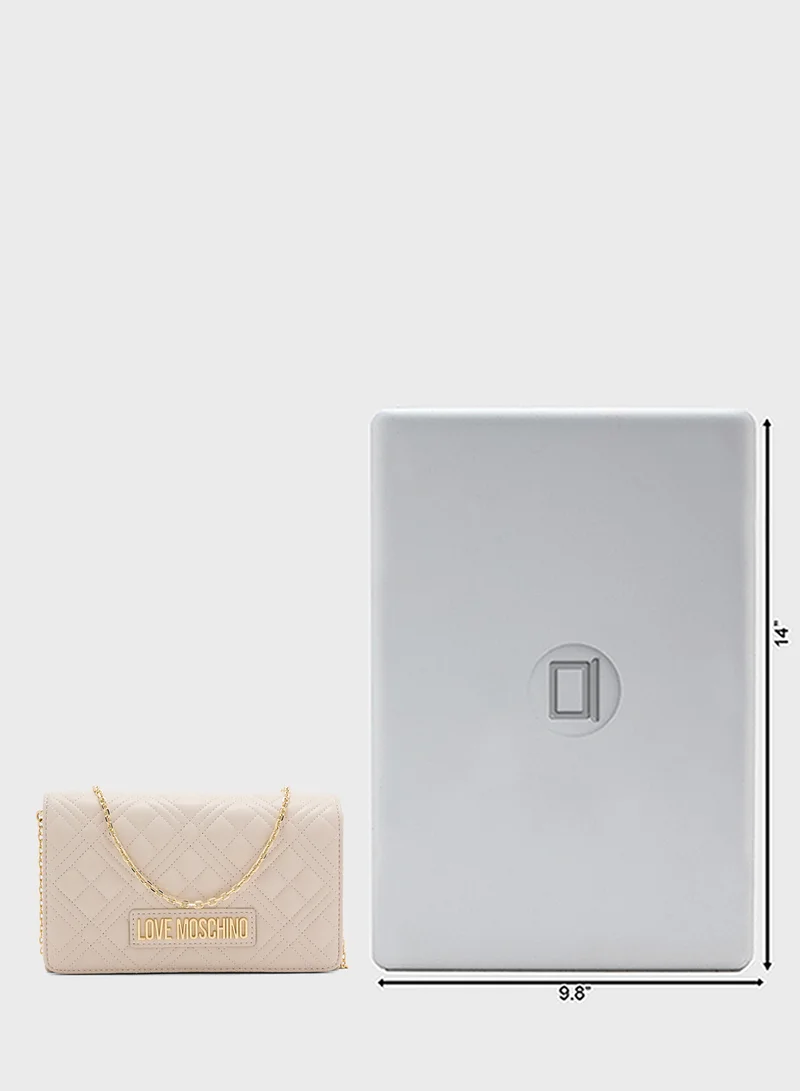 لوف موسكينو Chain Detailed Flap Over Clutche