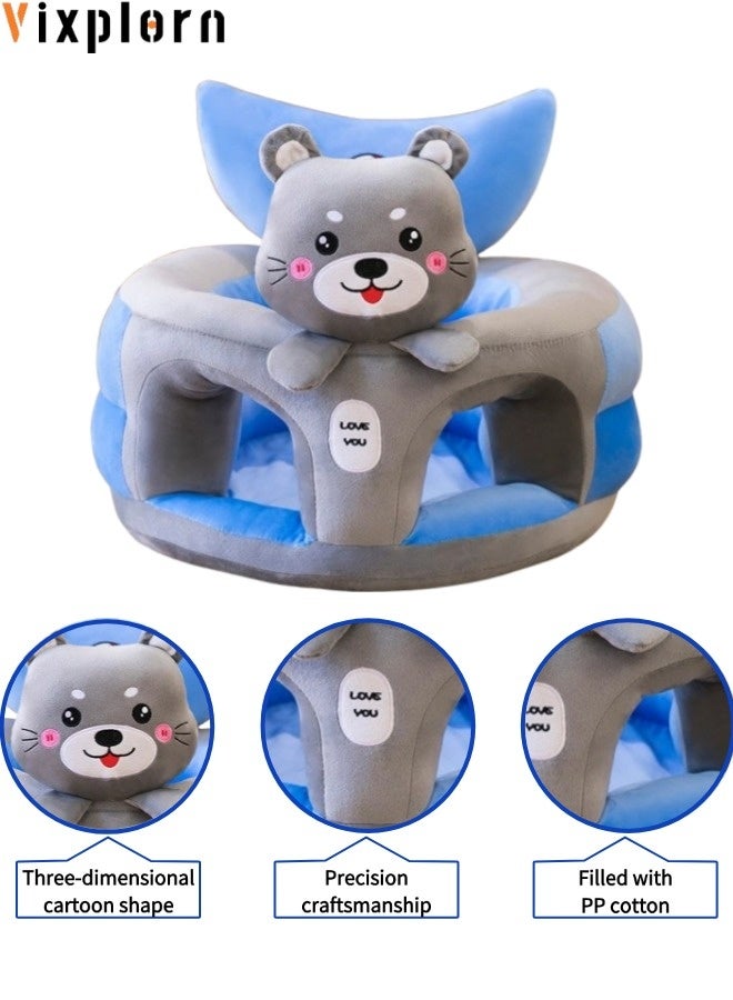 Vixplorn Baby Chair Baby learning sitting seat, baby sofa toys, baby learning chair, cartoon cute plush newborn sofa, crystal velvet fabric, PP cotton filling, toddler children gift, suitable for baby children - Image 1