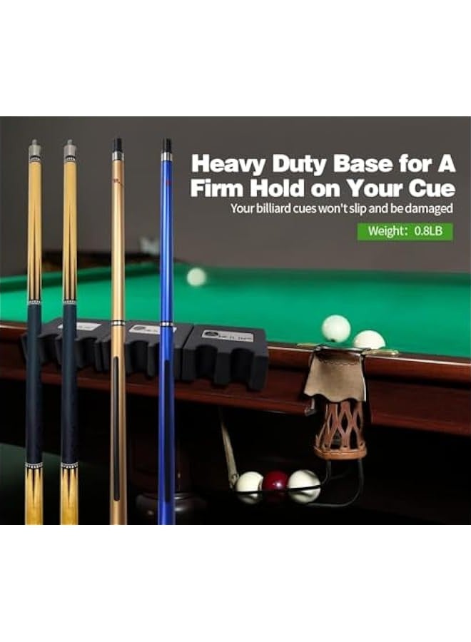 TRASSLE Pool Cue Holder, 2/3/4-Cue Portable Pool Stick Holder for Table, Weighted & Durable Billiard Cue Holder, Mini Stick Holder for Pool Cues, Pool Cue Holder Claw - Image 2