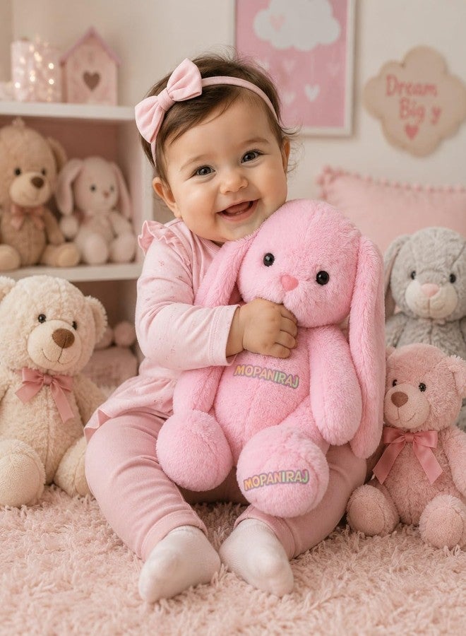 MOPANIRAJ 35 cms Plush Bunny Rabbit Toy with Long Ears - Soft Stuffed Animal for Kids, Babies & Toddlers - Perfect Cuddly Birthday Gift for Toddlers & Infants - Image 1